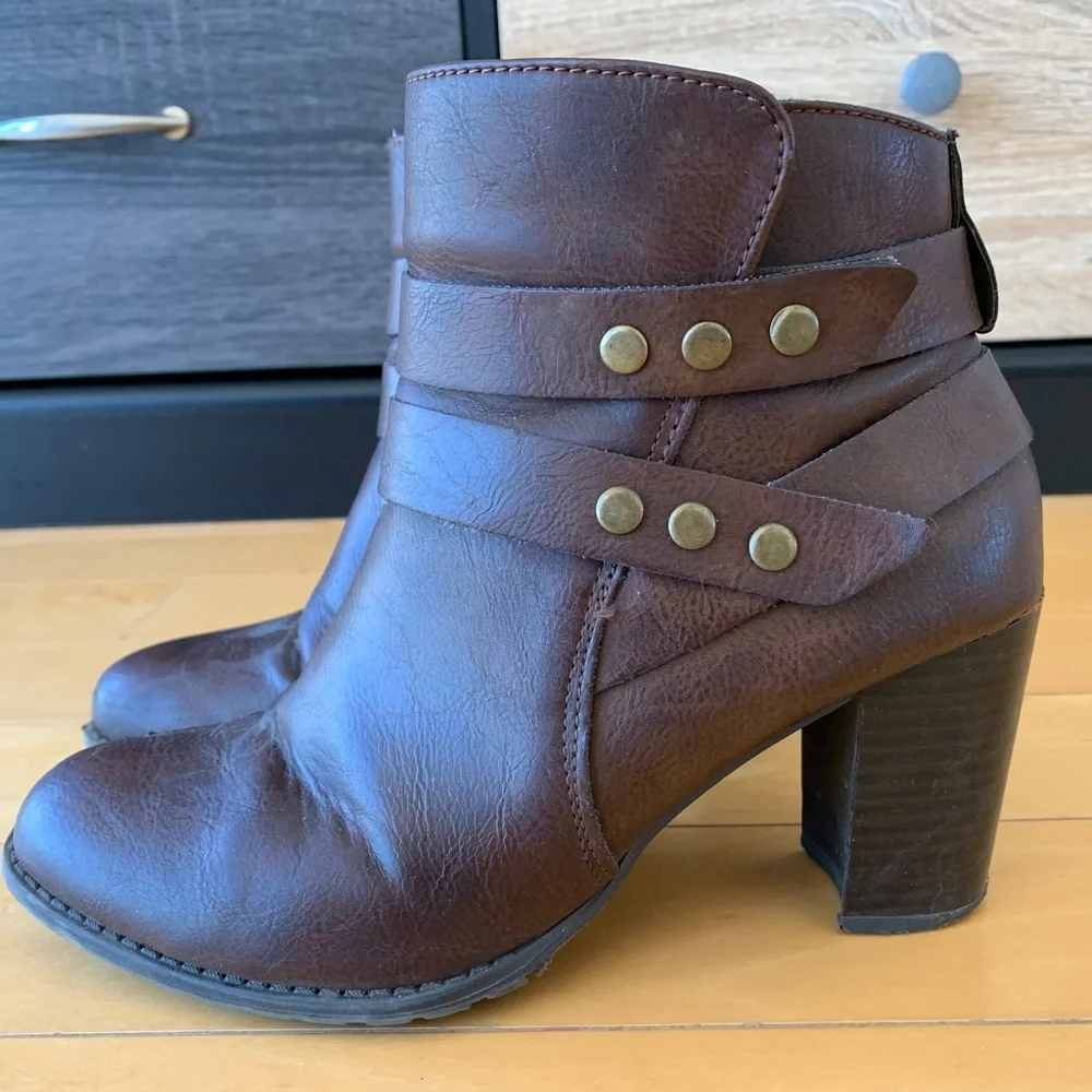 Dark Brown Ankle Booties - Picture 3 of 6